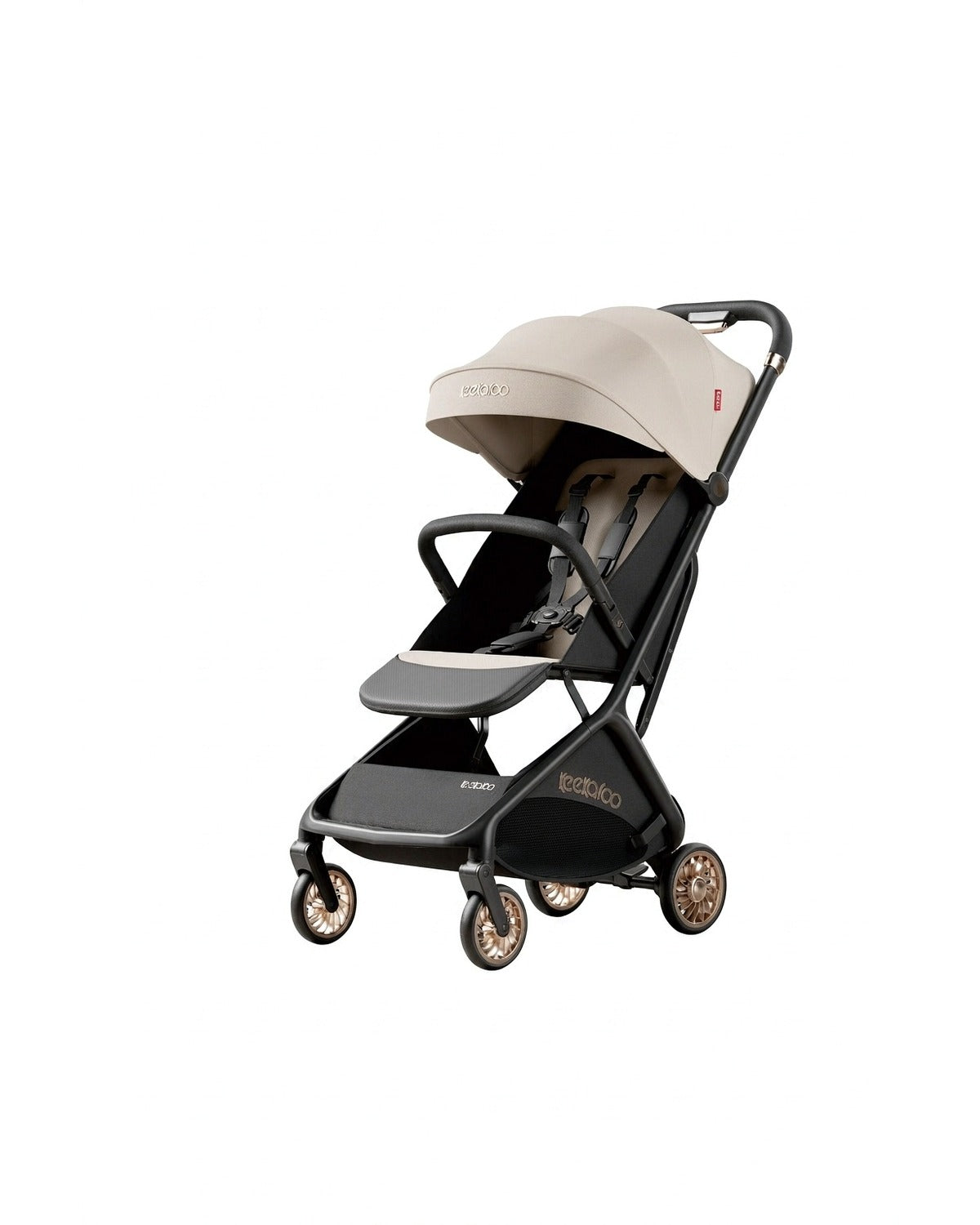 Born Light K10 lightweight compact baby stroller, triple fold, side view