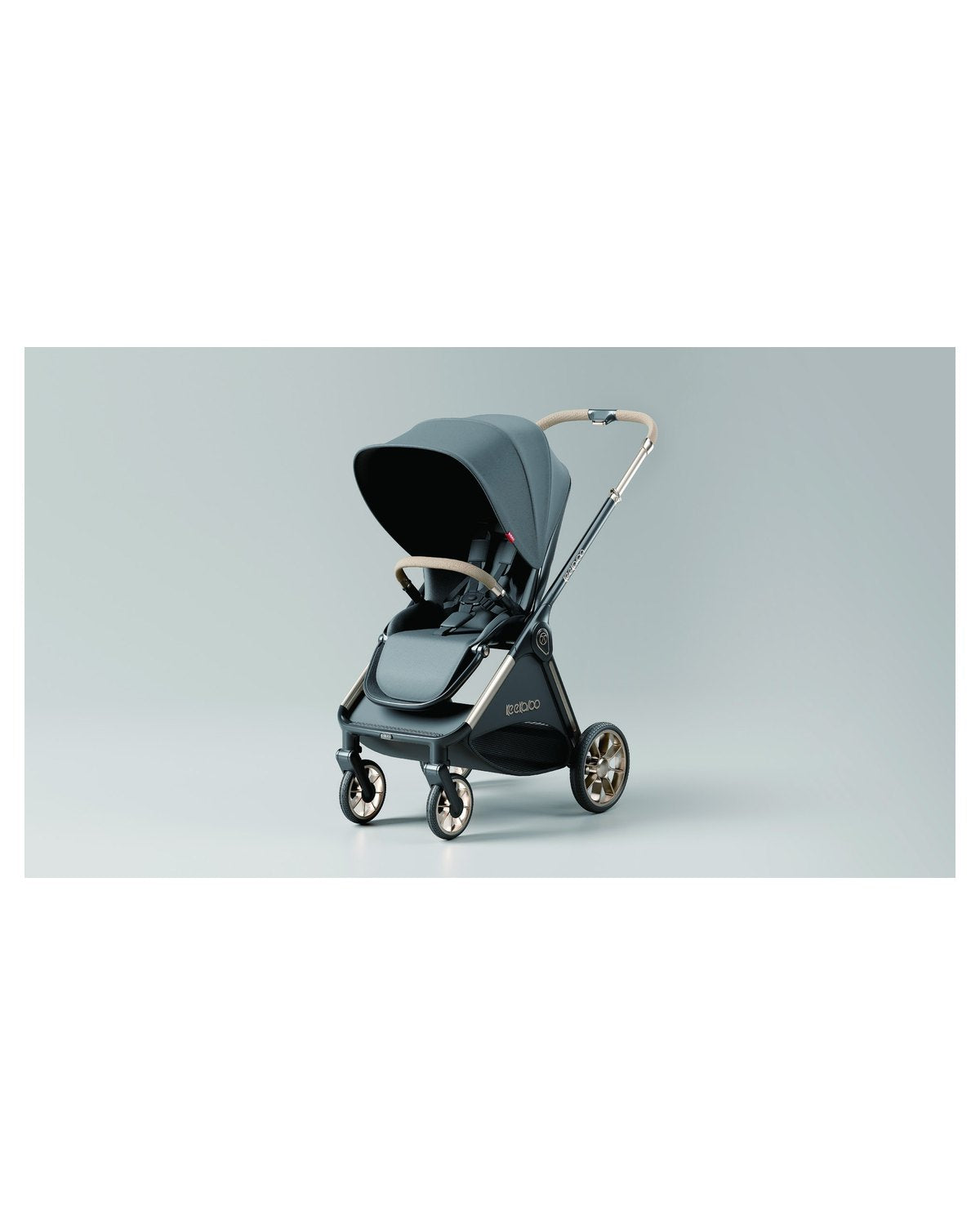 Born Light K6 compact stroller detail showing wheel and frame