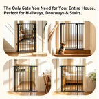 Born Light 43" extra tall baby safety gate, black, 29.7–49" adjustable width — view 3