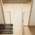 Born Light 43" extra tall baby safety gate, white, 29.7–41" adjustable width — view 5