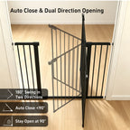 Born Light 43" extra tall baby safety gate, black, 29.7–49" adjustable width — view 5
